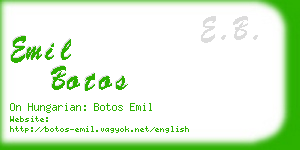 emil botos business card